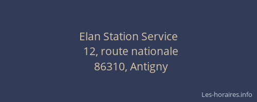 Elan Station Service