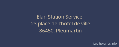 Elan Station Service