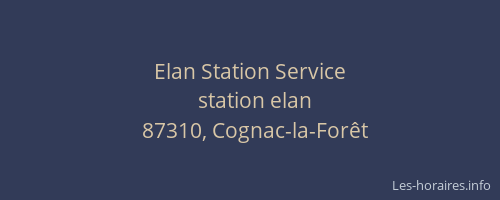 Elan Station Service