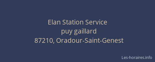 Elan Station Service
