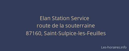 Elan Station Service