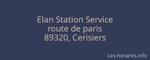 Elan Station Service