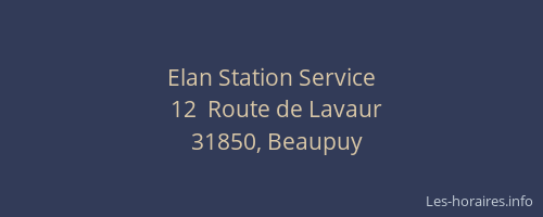 Elan Station Service