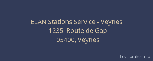 ELAN Stations Service - Veynes