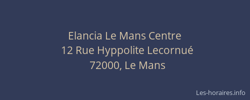 Elancia Le Mans Centre