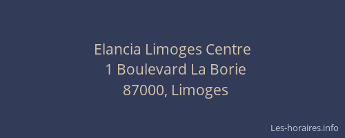 Elancia Limoges Centre