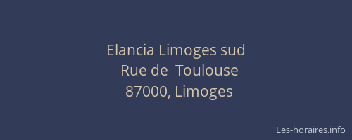 Elancia Limoges sud