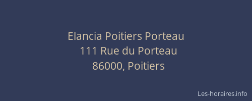 Elancia Poitiers Porteau