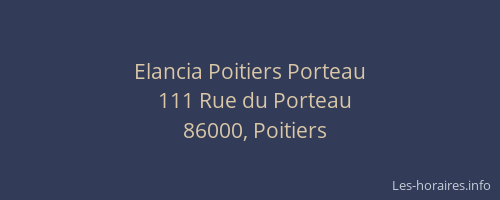 Elancia Poitiers Porteau