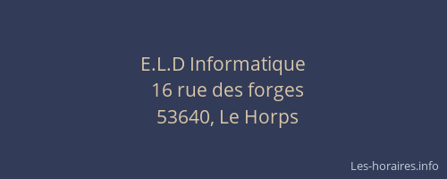 E.L.D Informatique