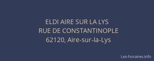 ELDI AIRE SUR LA LYS