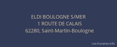 ELDI BOULOGNE S/MER