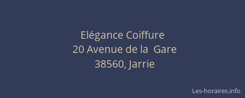 El&eacute;gance Coiffure