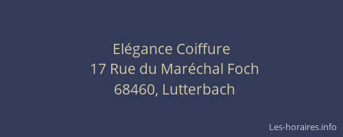 El&eacute;gance Coiffure
