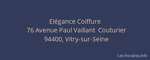 El&eacute;gance Coiffure