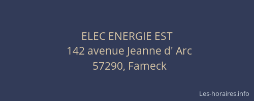 ELEC ENERGIE EST