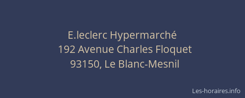 E.leclerc Hypermarché