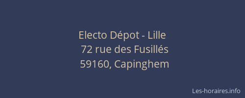 Electo Dépot - Lille