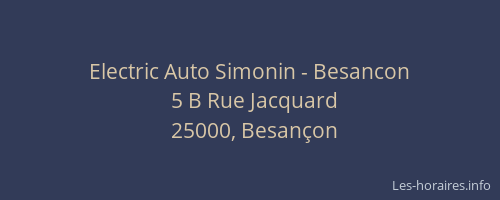 Electric Auto Simonin - Besancon