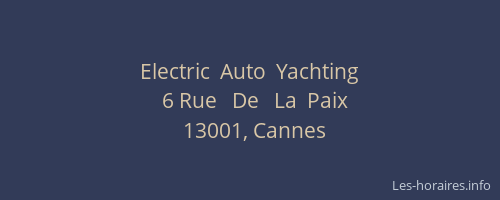 Electric  Auto  Yachting