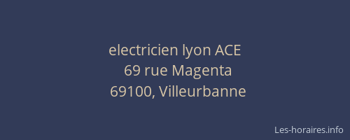electricien lyon ACE