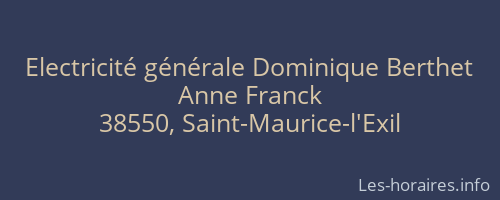 Electricité générale Dominique Berthet