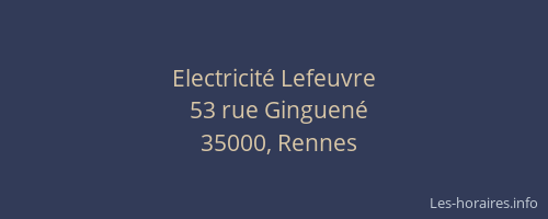Electricité Lefeuvre