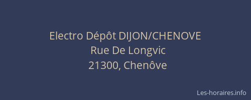 Electro Dépôt DIJON/CHENOVE