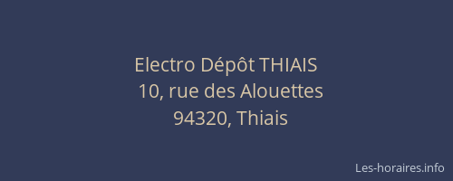 Electro Dépôt THIAIS