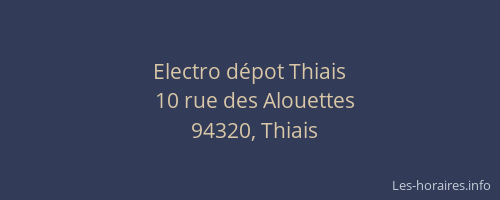 Electro dépot Thiais