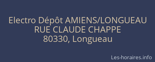 Electro Dépôt AMIENS/LONGUEAU