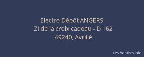 Electro Dépôt ANGERS