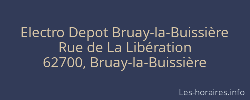 Electro Depot Bruay-la-Buissière