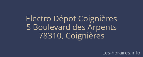 Electro Dépot Coignières