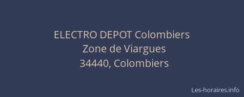 ELECTRO DEPOT Colombiers