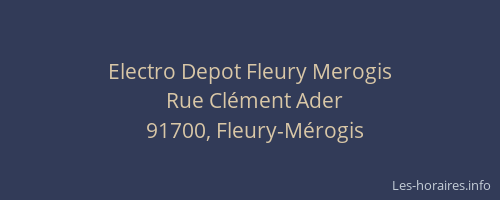 Electro Depot Fleury Merogis