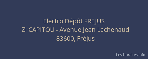 Electro Dépôt FREJUS