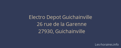 Electro Depot Guichainville