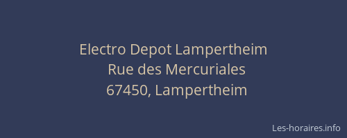 Electro Depot Lampertheim