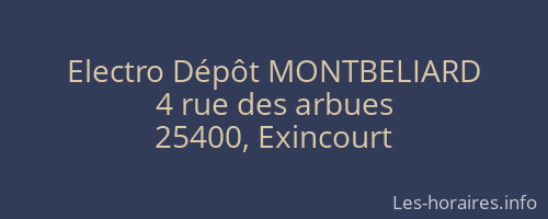 Electro Dépôt MONTBELIARD