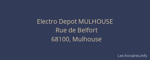 Electro Depot MULHOUSE