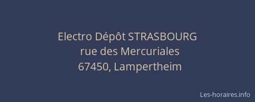 Electro Dépôt STRASBOURG