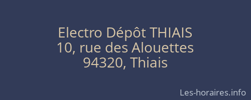 Electro Dépôt THIAIS