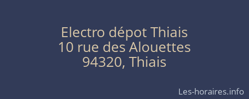 Electro dépot Thiais