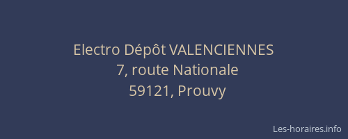 Electro Dépôt VALENCIENNES