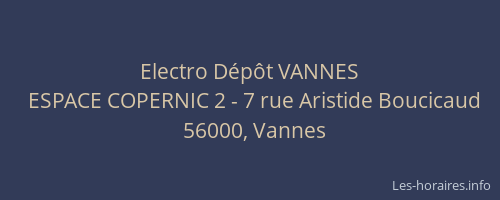 Electro Dépôt VANNES