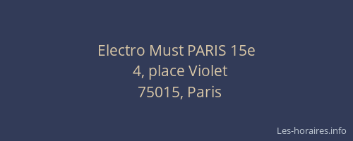 Electro Must PARIS 15e