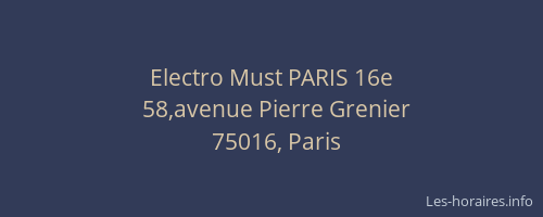 Electro Must PARIS 16e