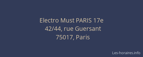 Electro Must PARIS 17e