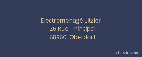 Electromenagé Litzler